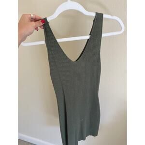 Olive Green Midi Dress Size Small